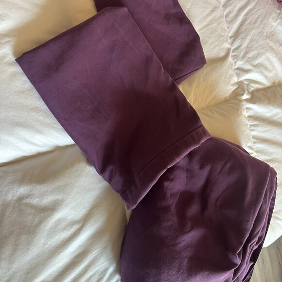 Plum Purple Cotton Blend 1000 Thread Count Deep Pocket Wrinkle-resistant Sheets - Picture 1 of 5